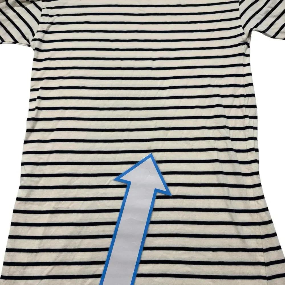 TEA COLLECTION Classic Striped Dress Blue White Sz 14 Girls Embroidered 8F82300